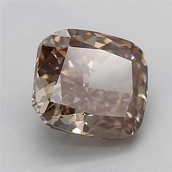 1.00ct Cushion modified Lab Grown Diamond (Colour Fancy Light Brown, Clarity VS2, IGI Certified)