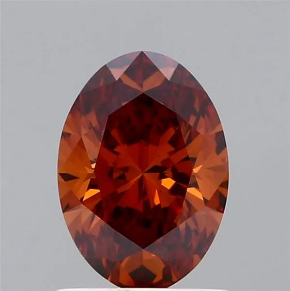 1.10ct Oval Lab Grown Diamond (Colour Fancy Deep Brownish Orange, Clarity VS1, IGI Certified)