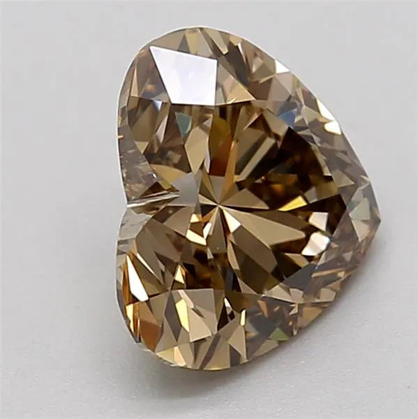 1.51ct Heart Lab Grown Diamond (Colour Fancy Brown, Clarity VS1, IGI Certified)