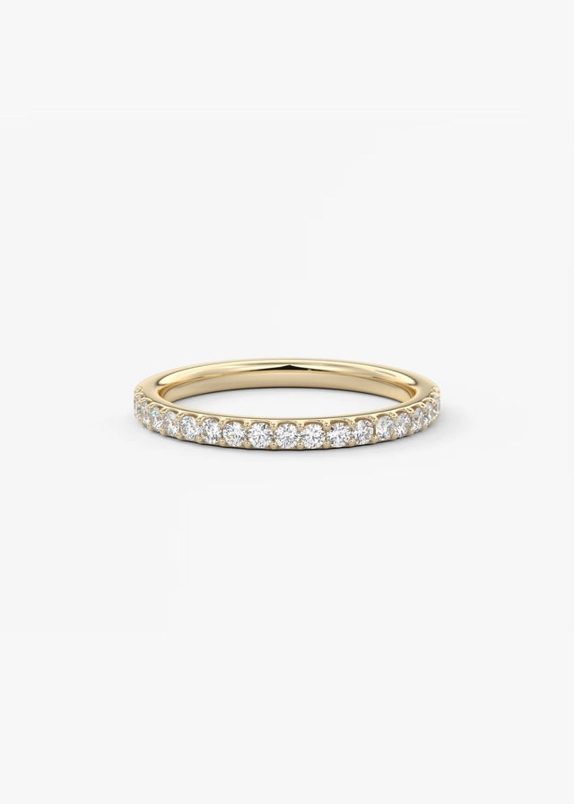 1.6mm half french set eternity band – lab-grown or natural diamonds