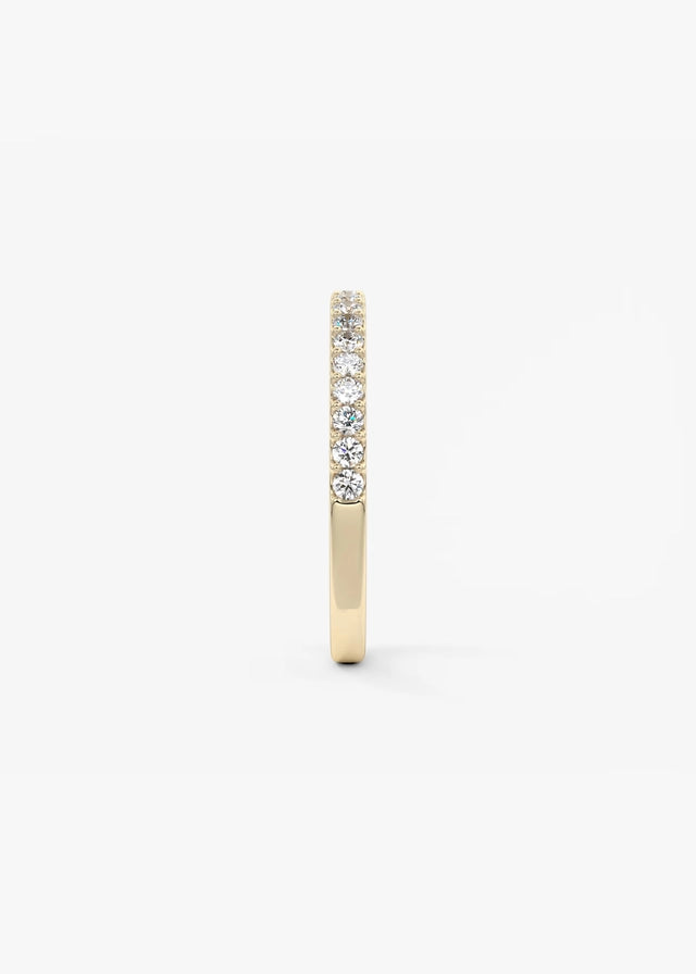 1.6mm half french set eternity band – lab-grown or natural diamonds