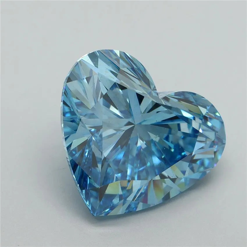 10.04ct Heart Lab Grown Diamond (Colour Fancy Vivid Blue, Clarity VS1, IGI Certified)
