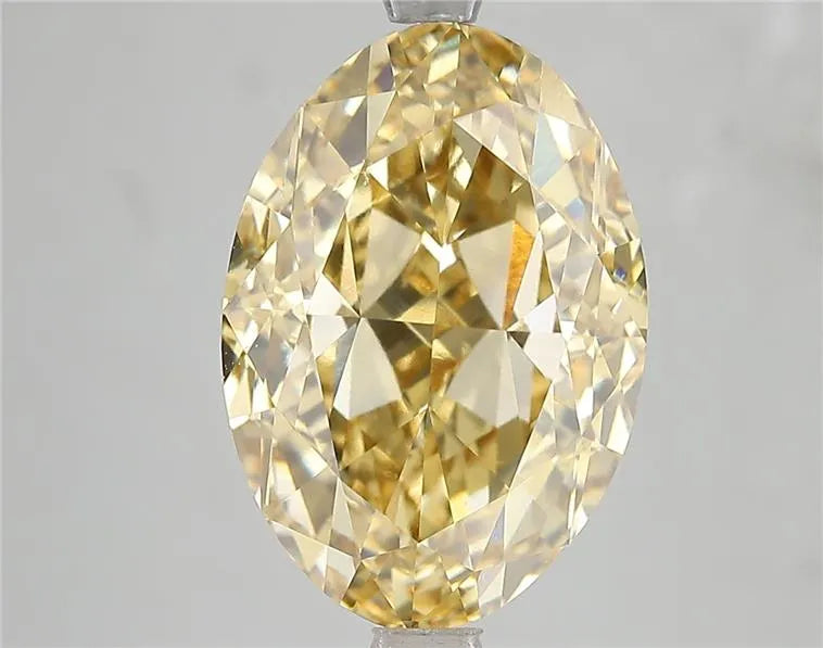7.10ct Oval Lab Grown Diamond (Colour Fancy Vivid Yellow, Clarity VVS2, IGI Certified)