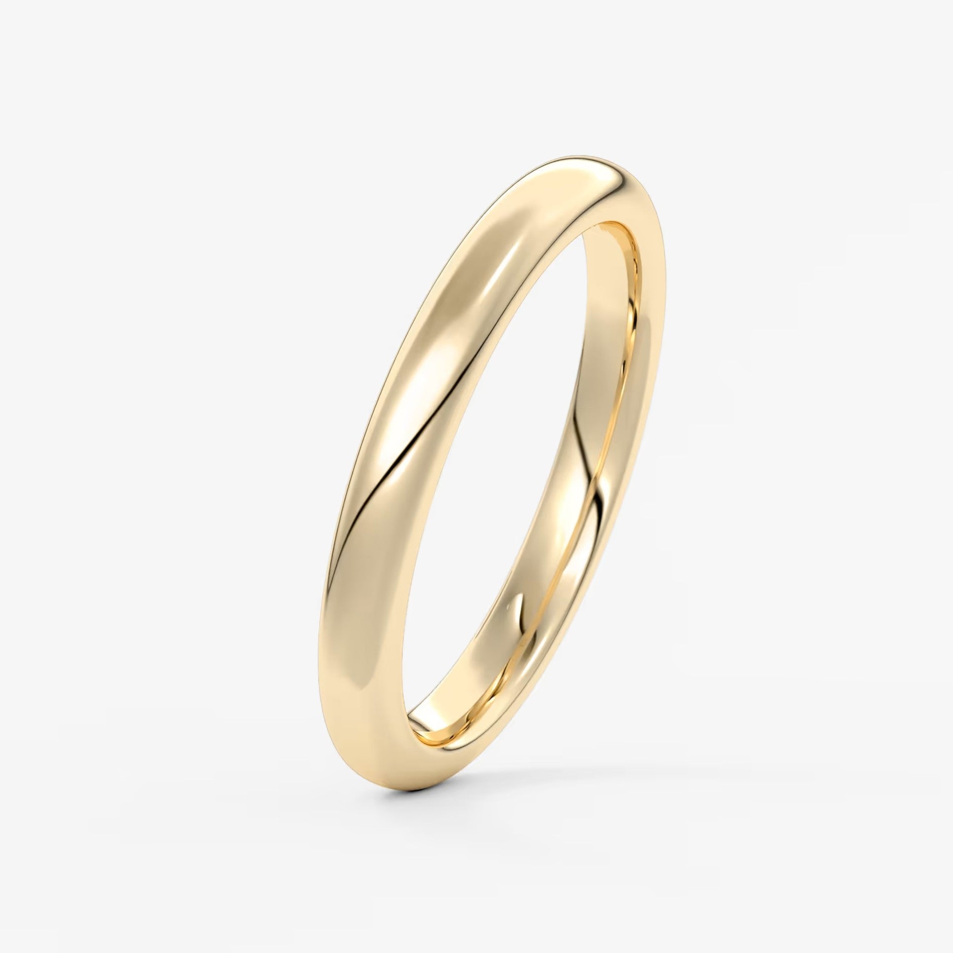 Alden round comfort-fit wedding band