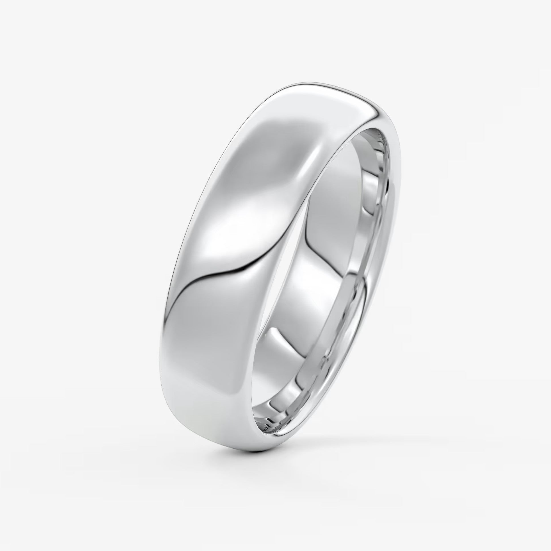 Alden round comfort-fit wedding band
