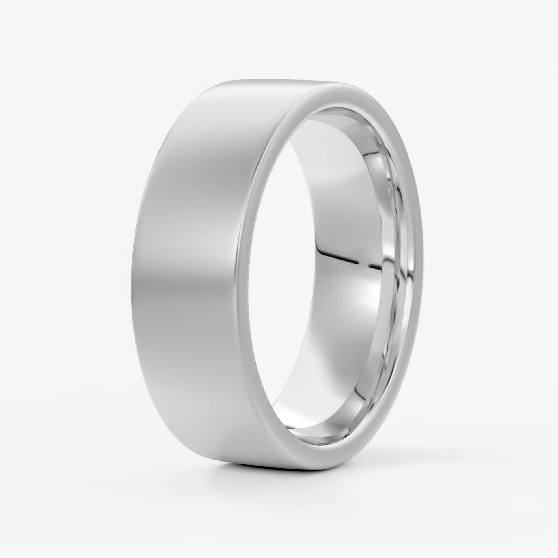 Atlas square matte comfort-fit wedding band