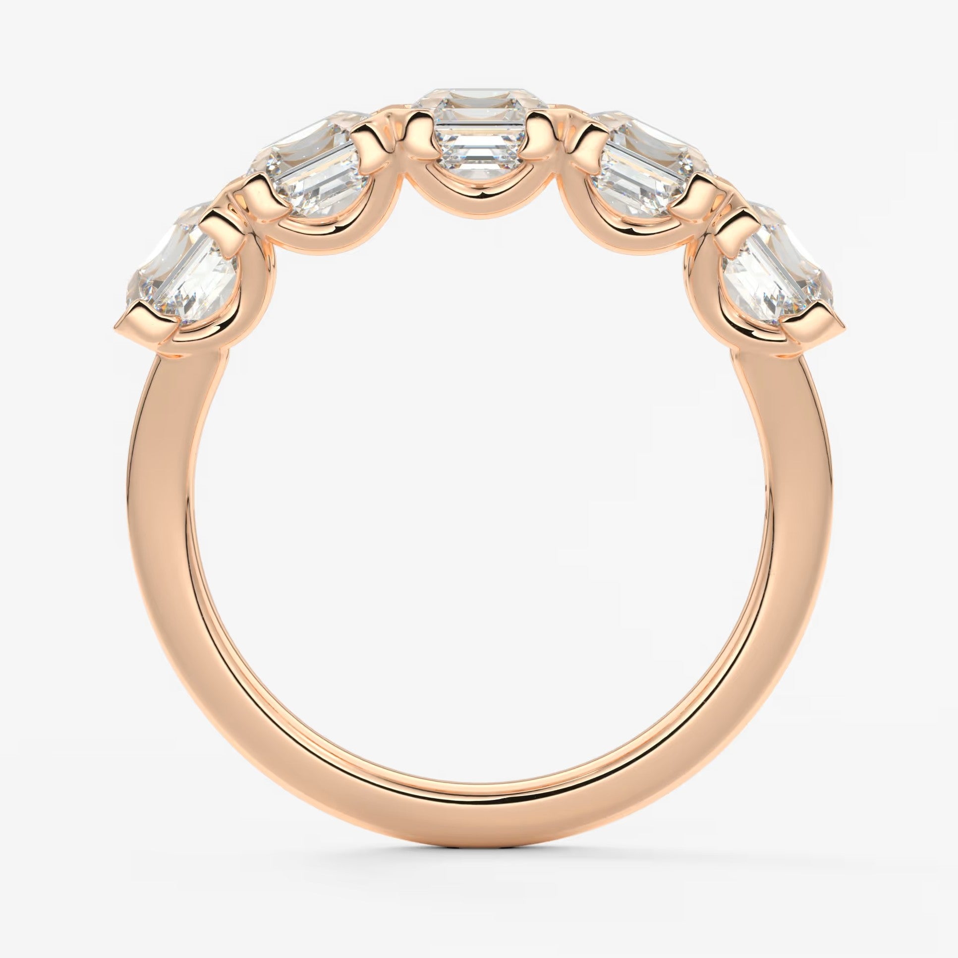 Avenor asscher five-stone engagement ring