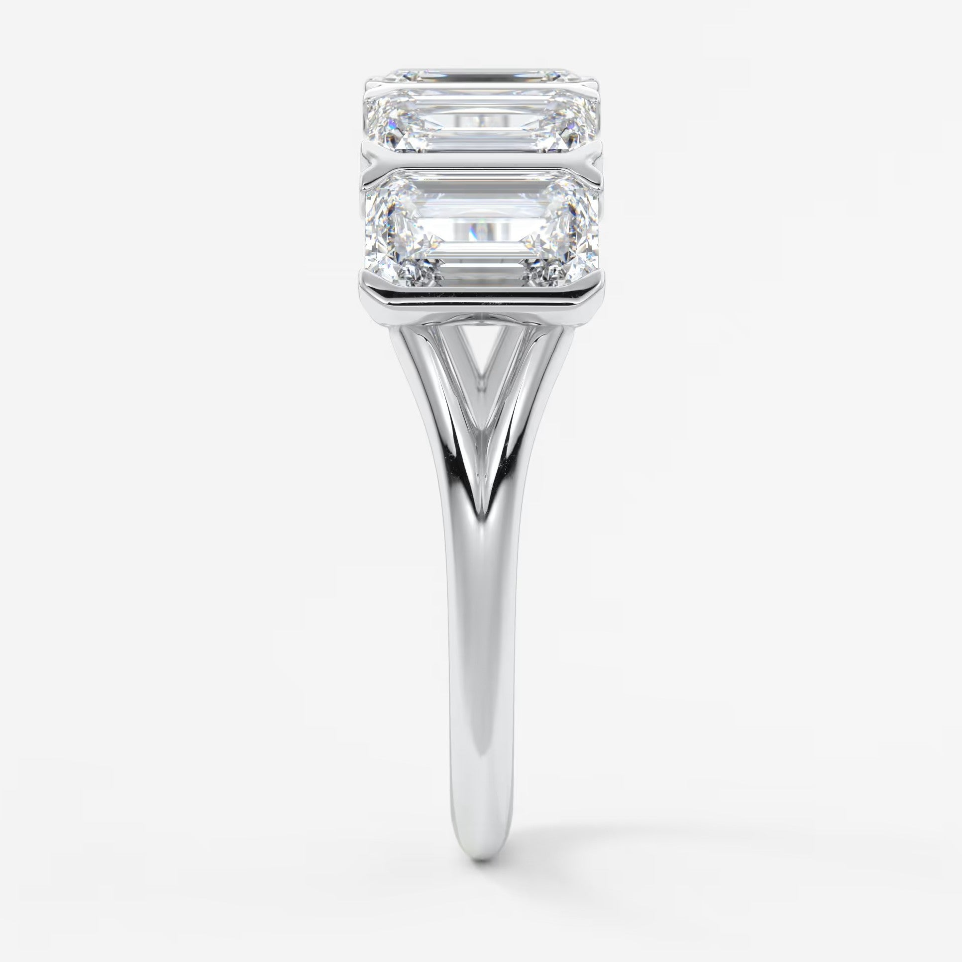 Avenor emerald five-stone engagement ring