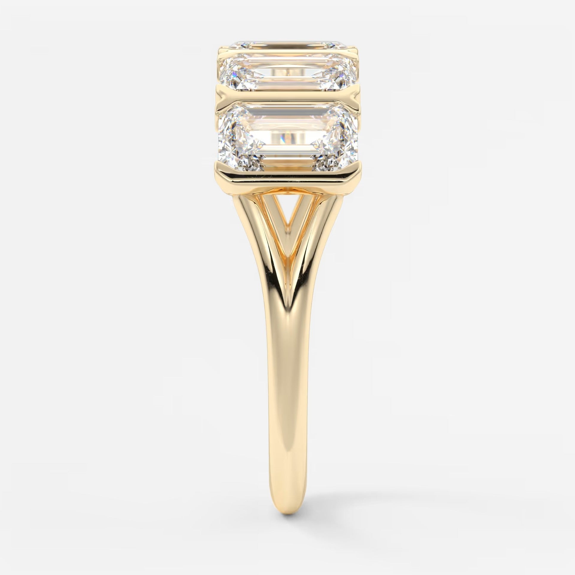 Avenor emerald five-stone engagement ring