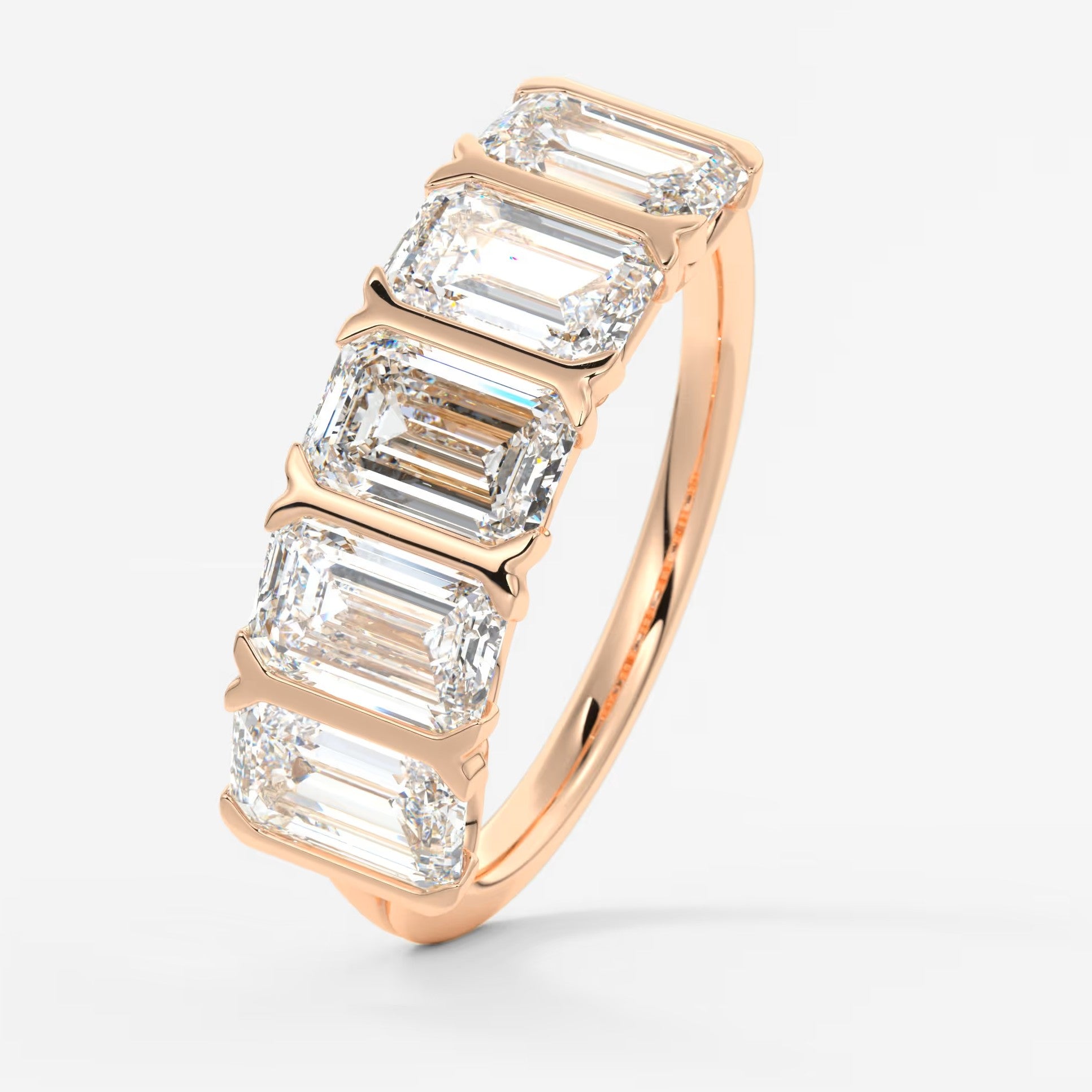 Avenor emerald five-stone engagement ring
