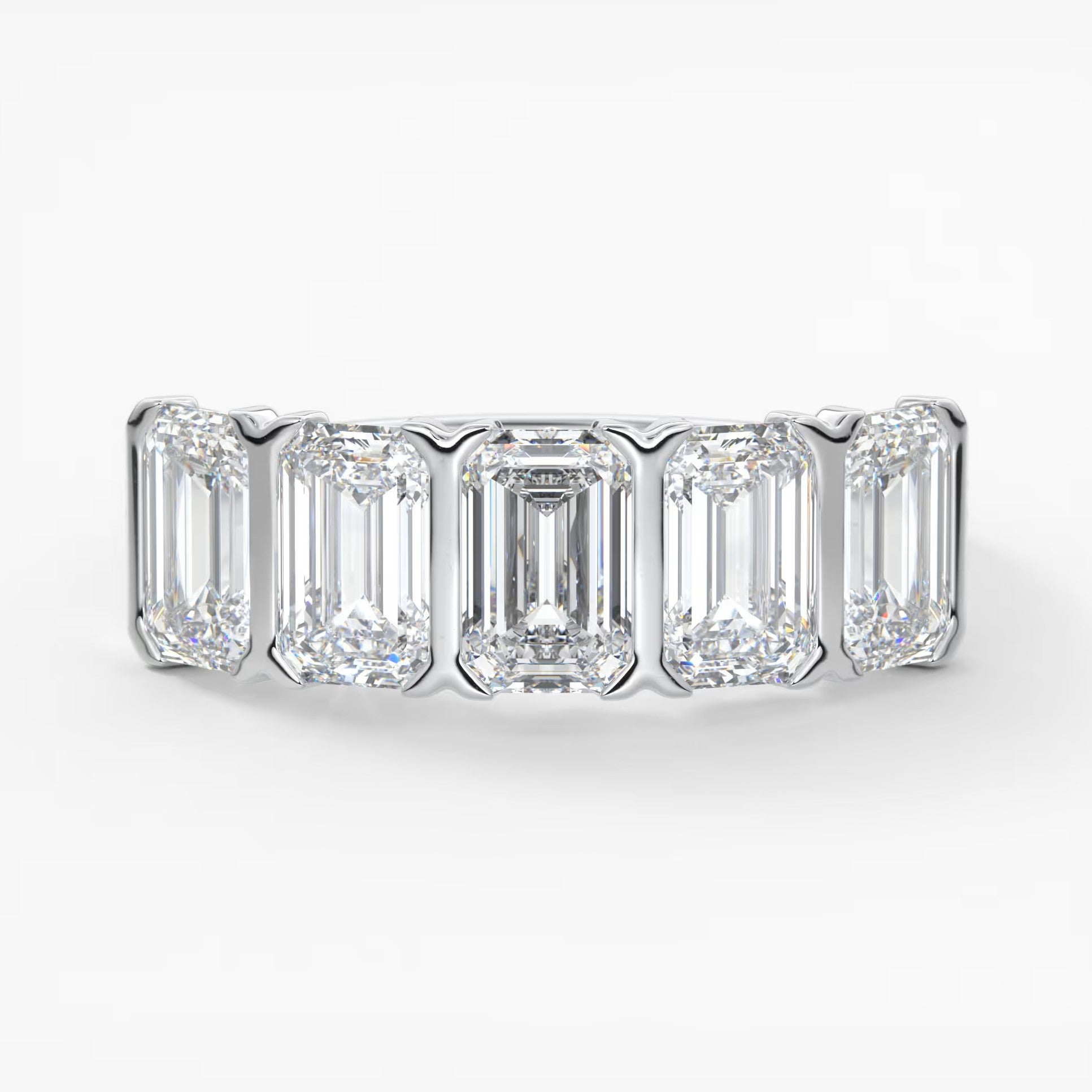 Avenor emerald five-stone engagement ring