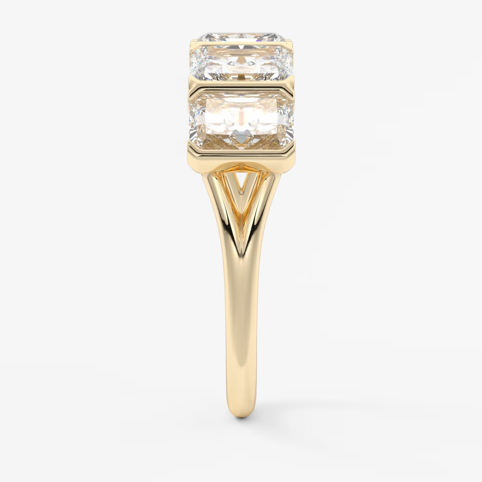 Avenor radiant five-stone engagement ring