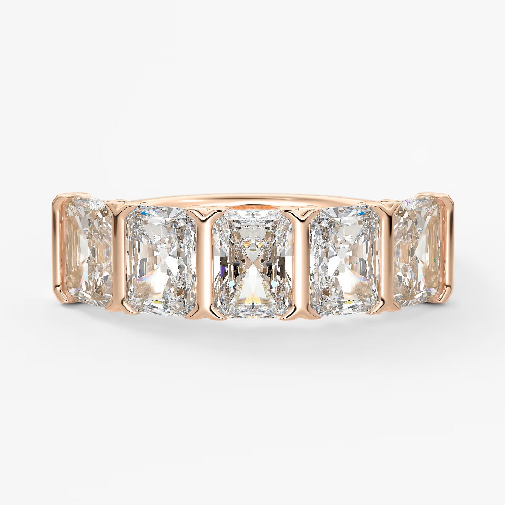 Avenor radiant five-stone engagement ring
