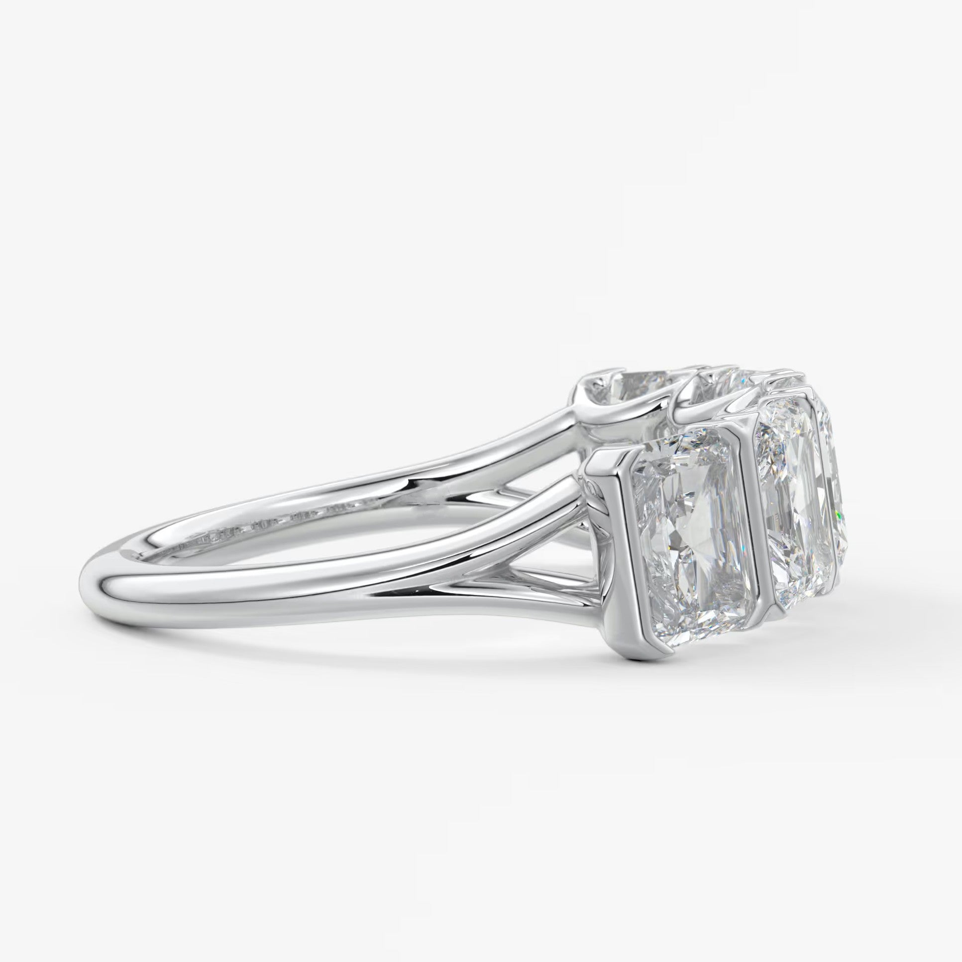 Avenor radiant five-stone engagement ring