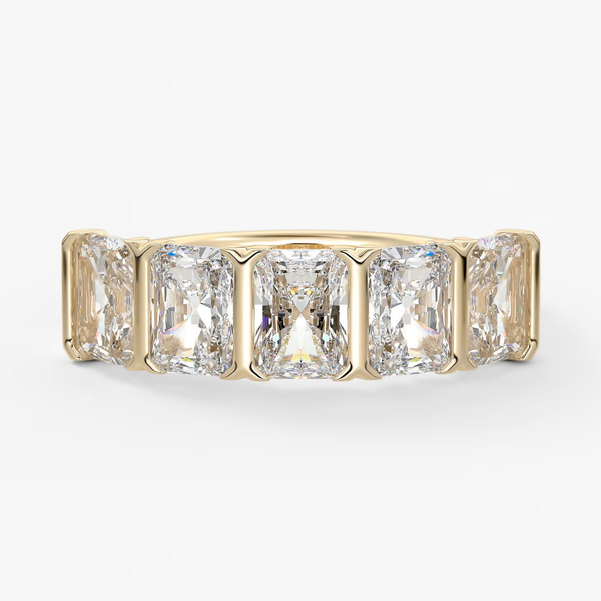 Avenor radiant five-stone engagement ring