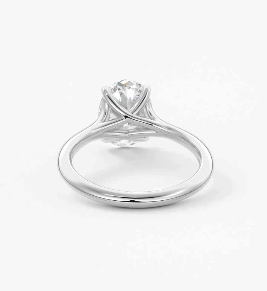 Cassia – oval solitaire engagement ring