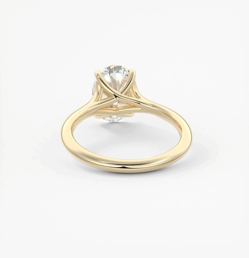 Cassia – oval solitaire engagement ring
