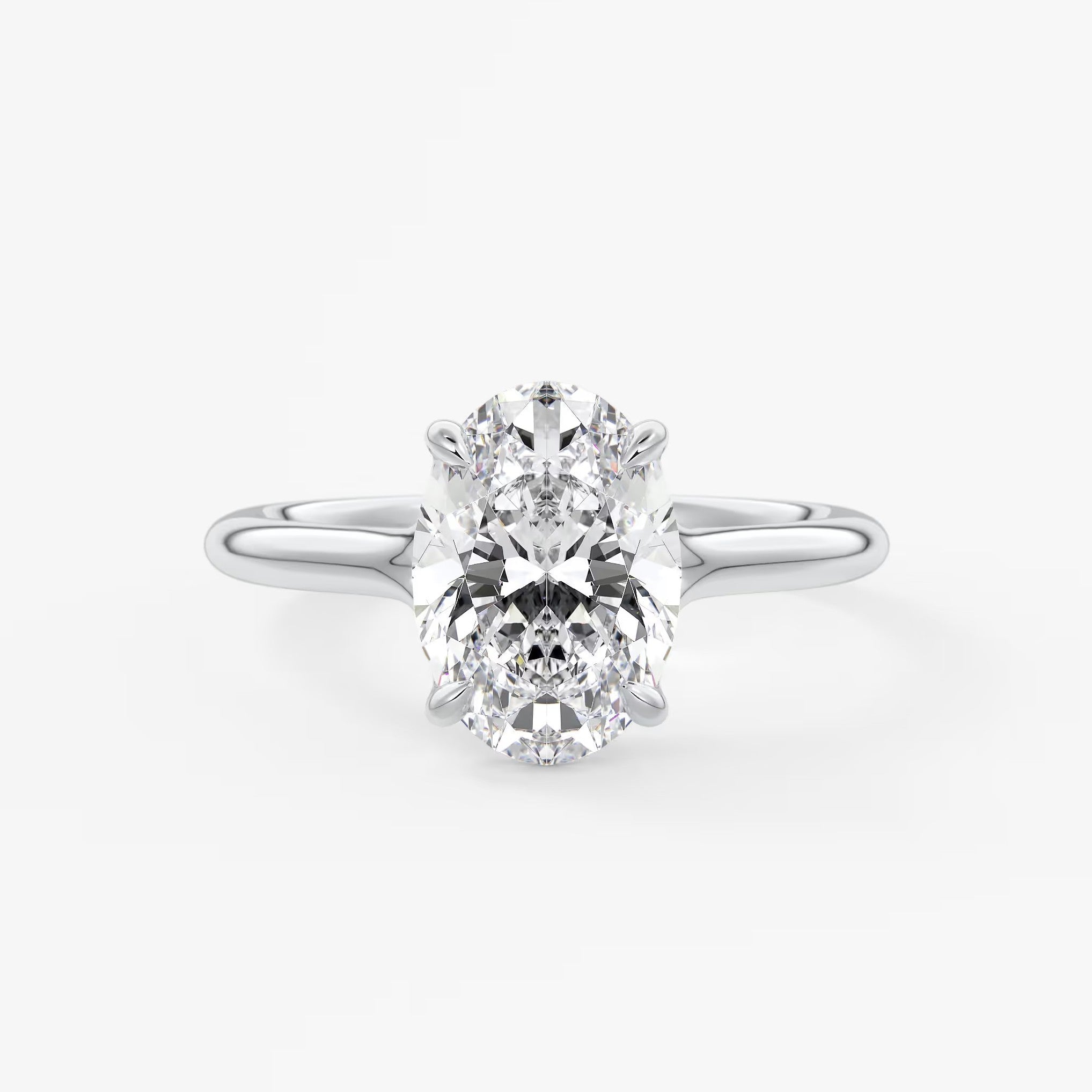 Cassia – oval solitaire engagement ring