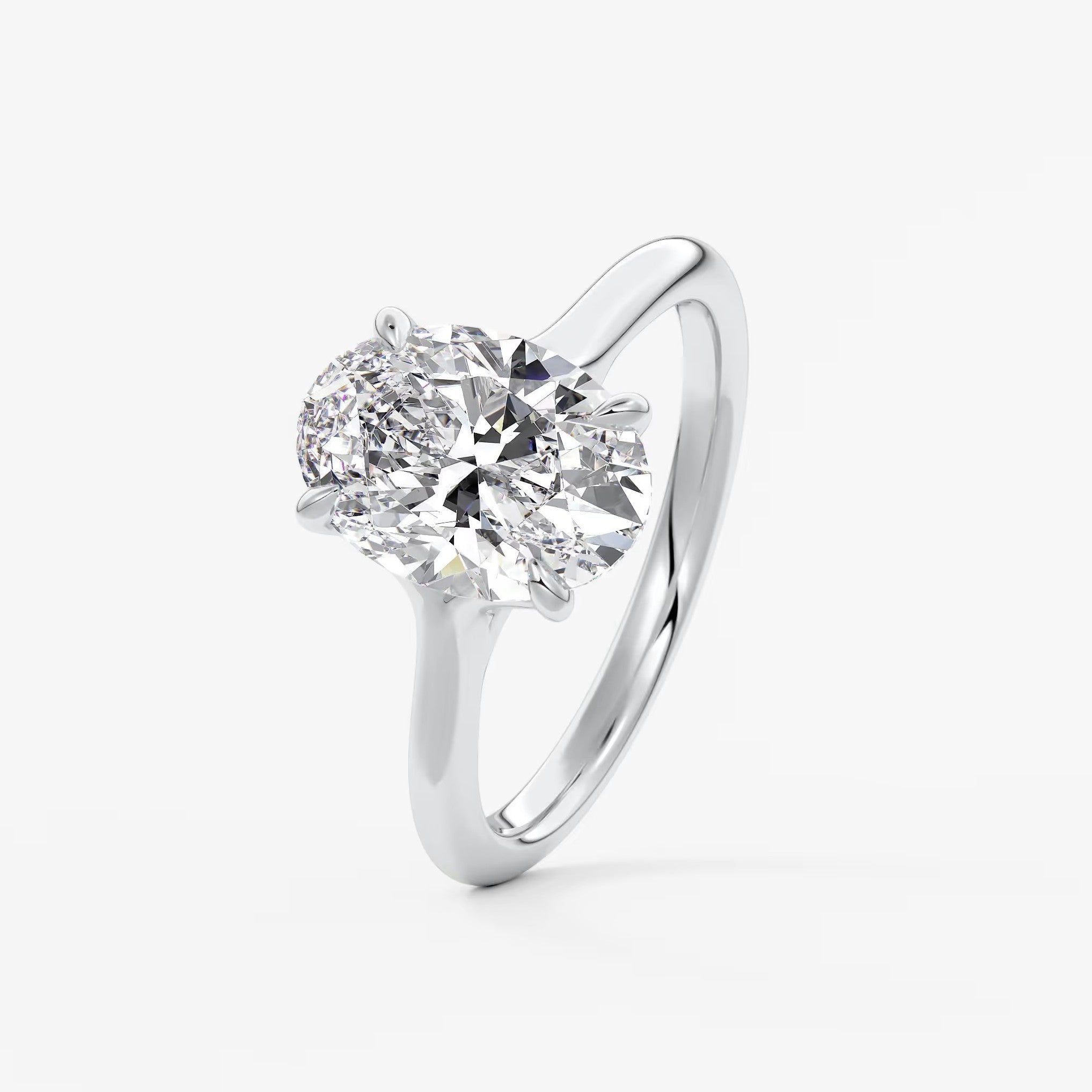 Cassia – oval solitaire engagement ring