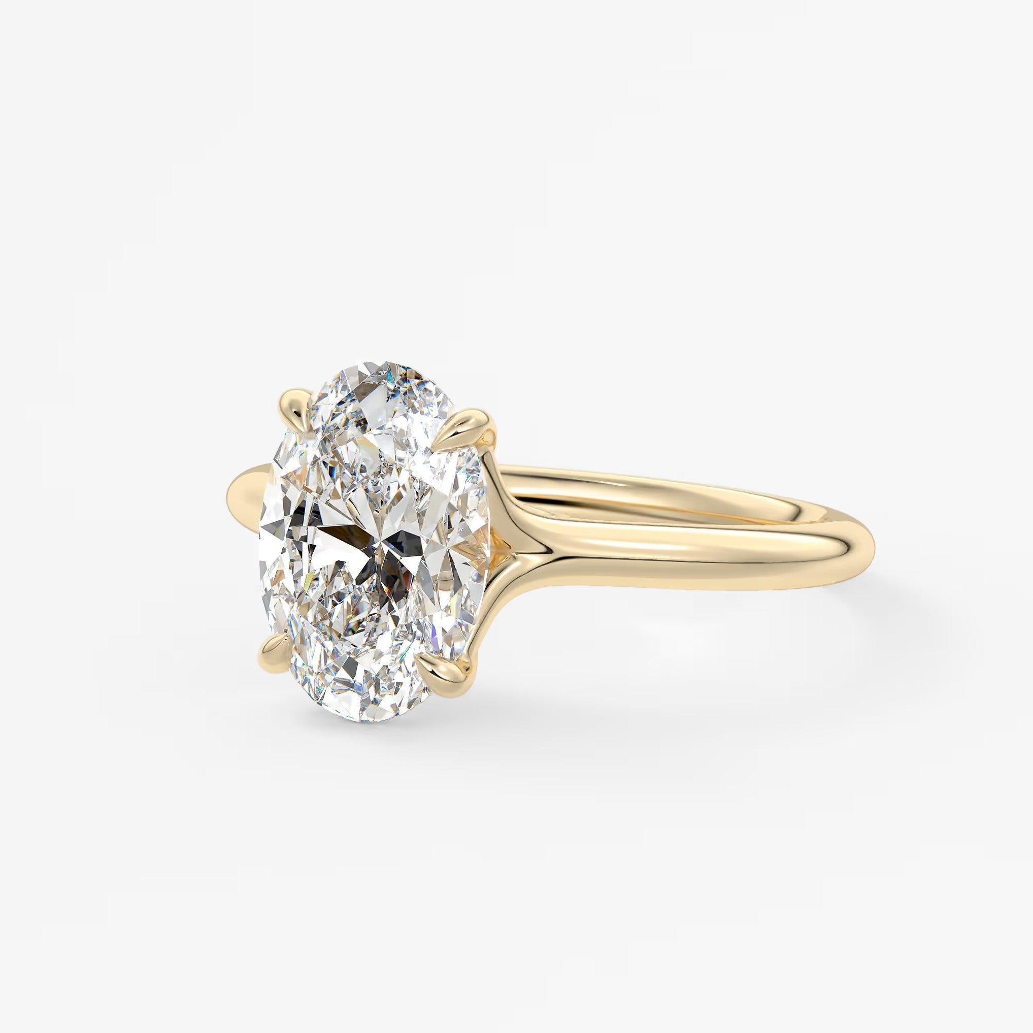 Cassia – oval solitaire engagement ring