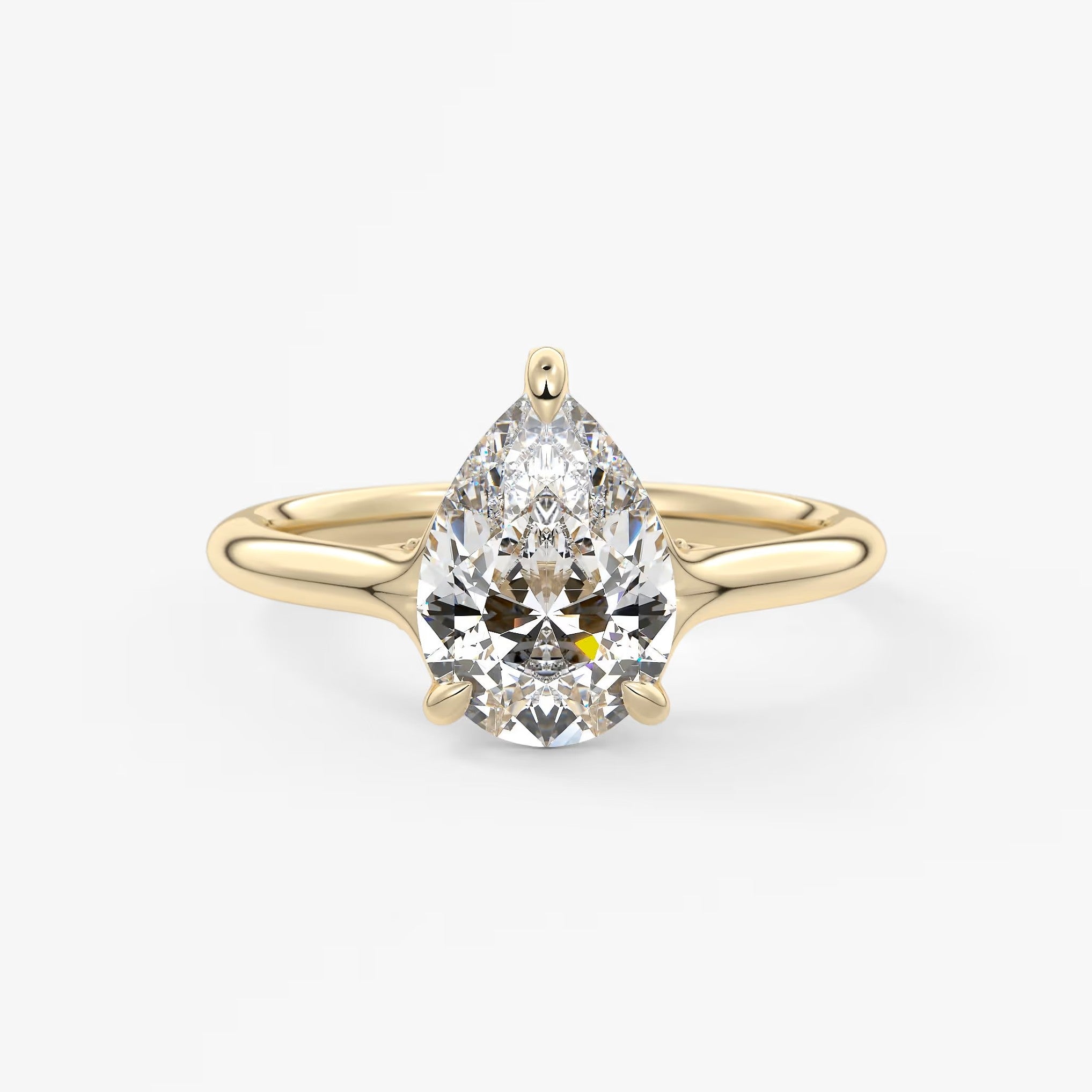 Cassia – pear solitaire with hidden pavé
