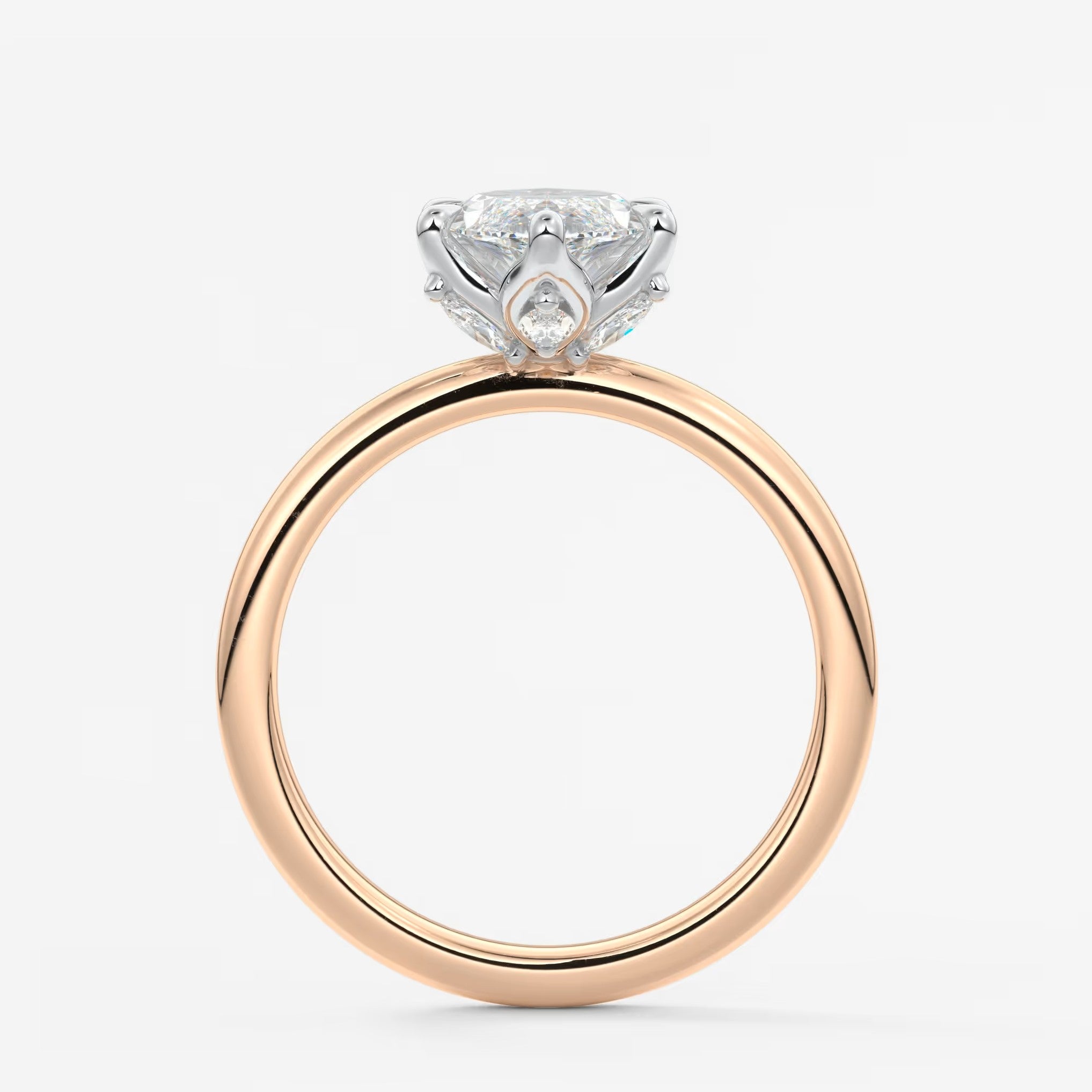 Celestia deluxe – two-tone marquise engagement ring