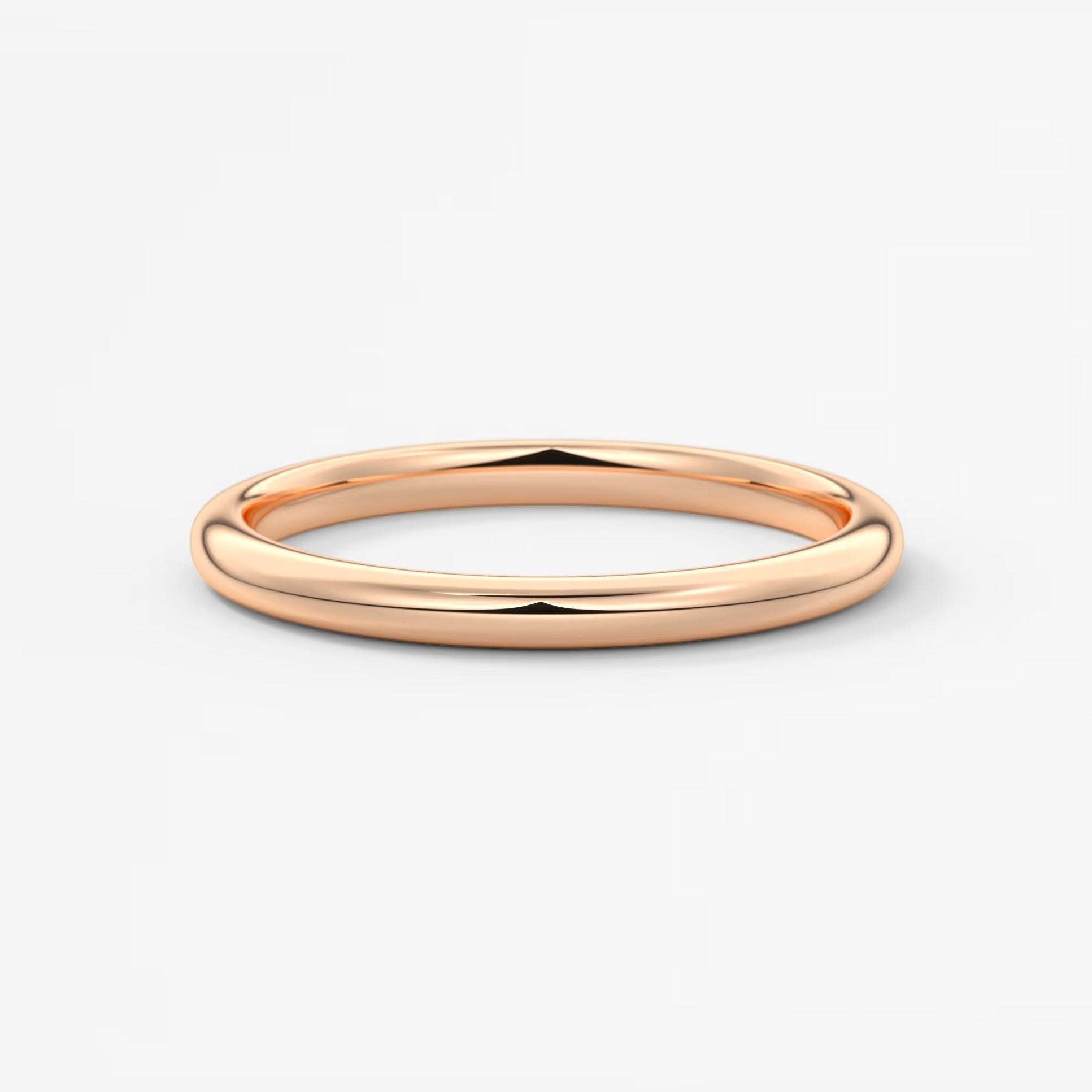 Classic round comfort-fit wedding band