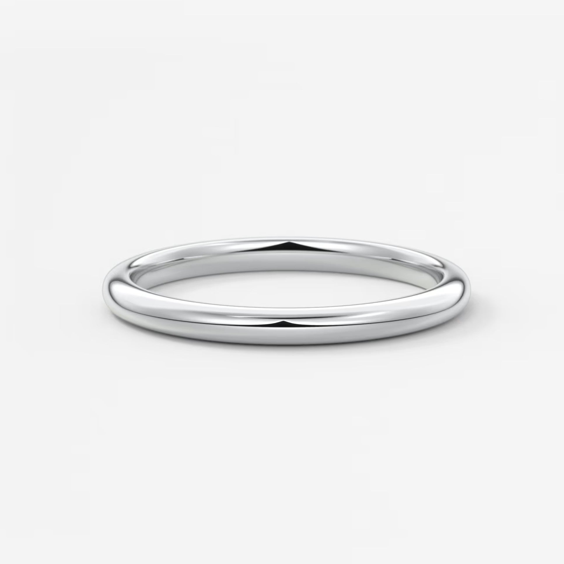 Classic round comfort-fit wedding band