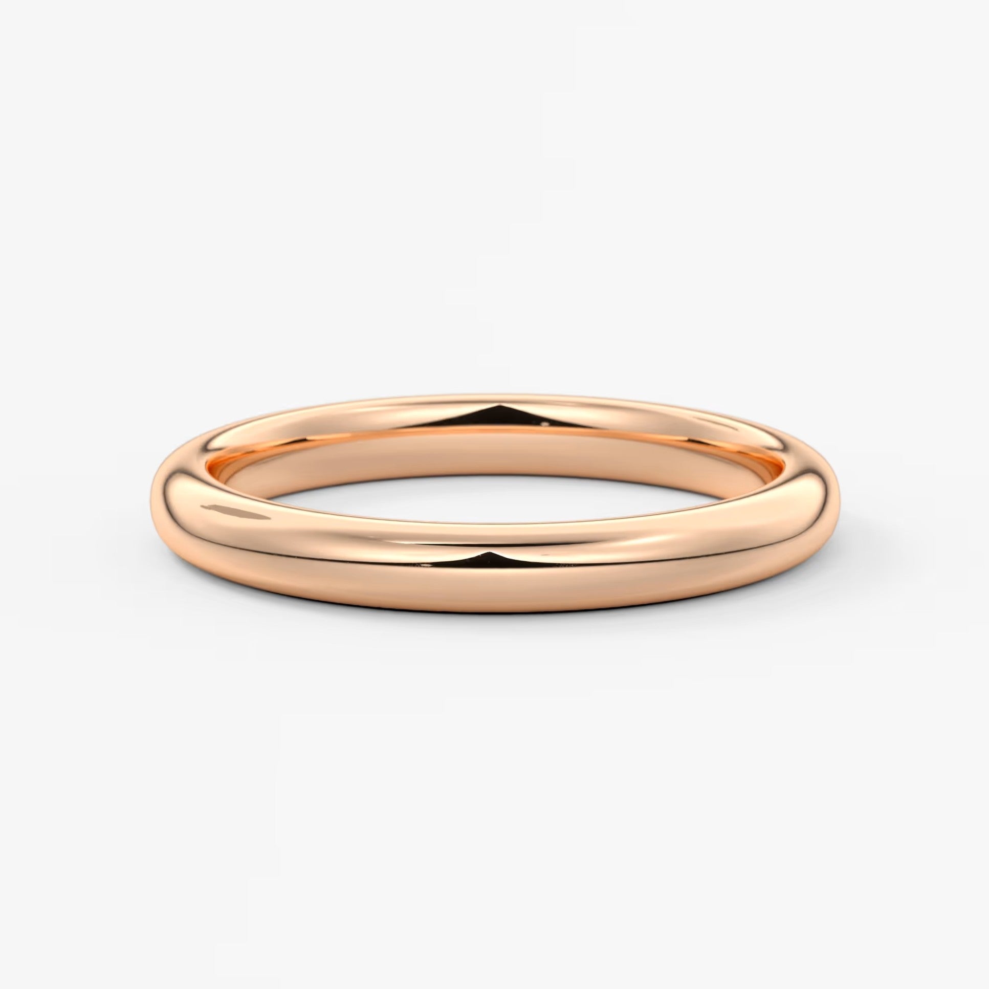 Classic round comfort-fit wedding band