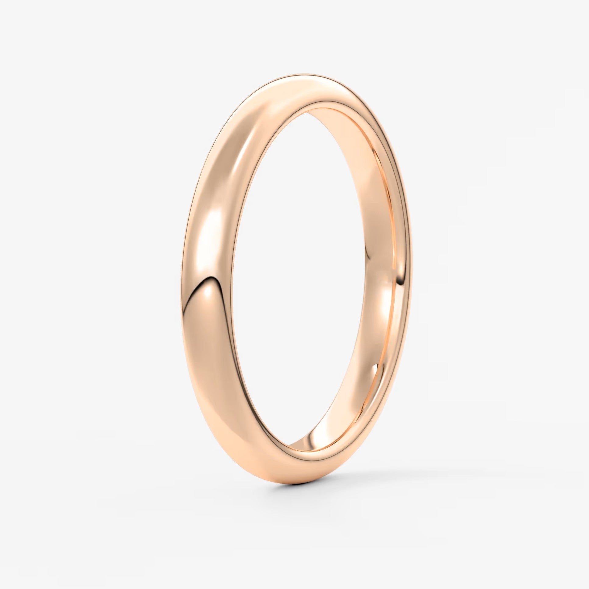 Classic round comfort-fit wedding band