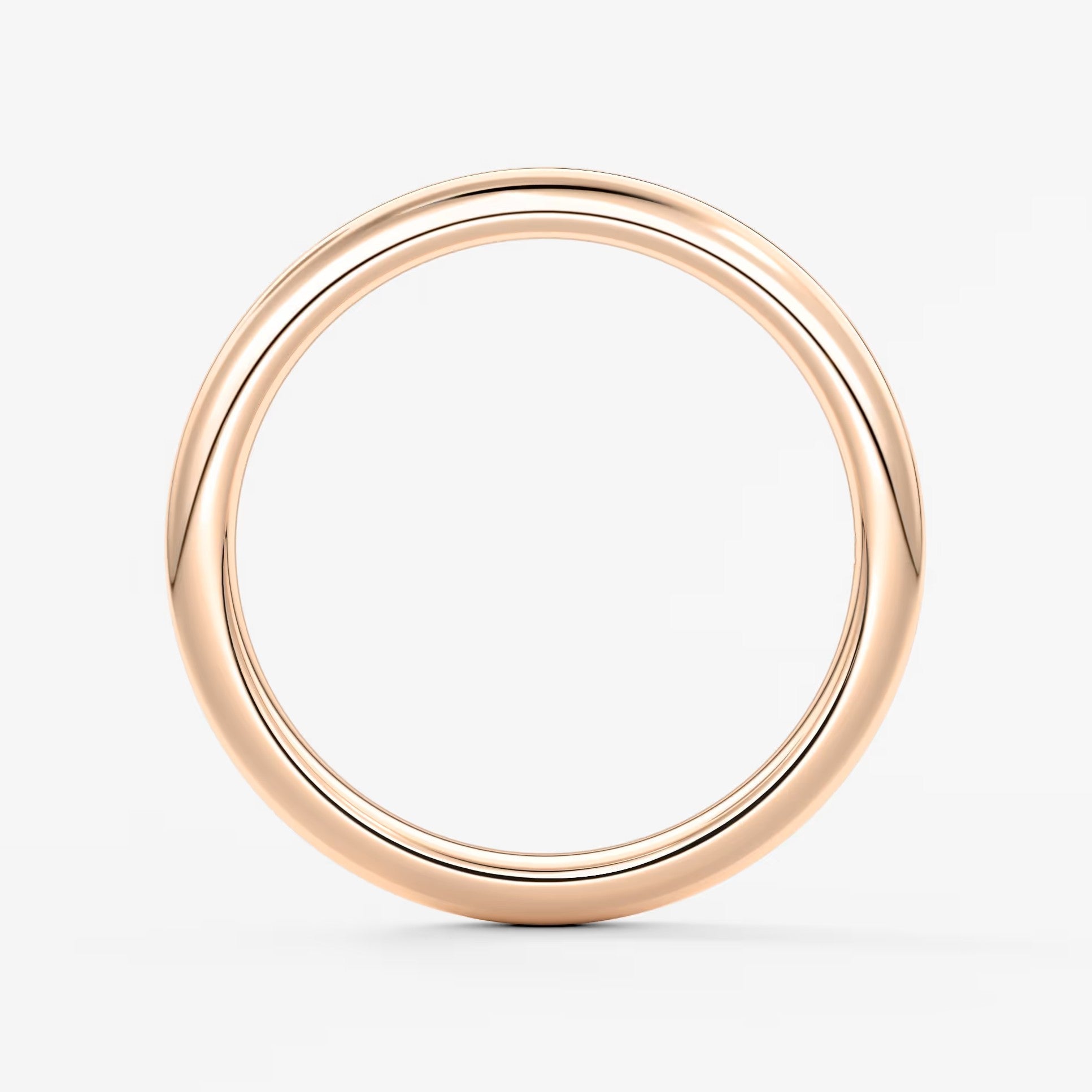Classic round comfort-fit wedding band