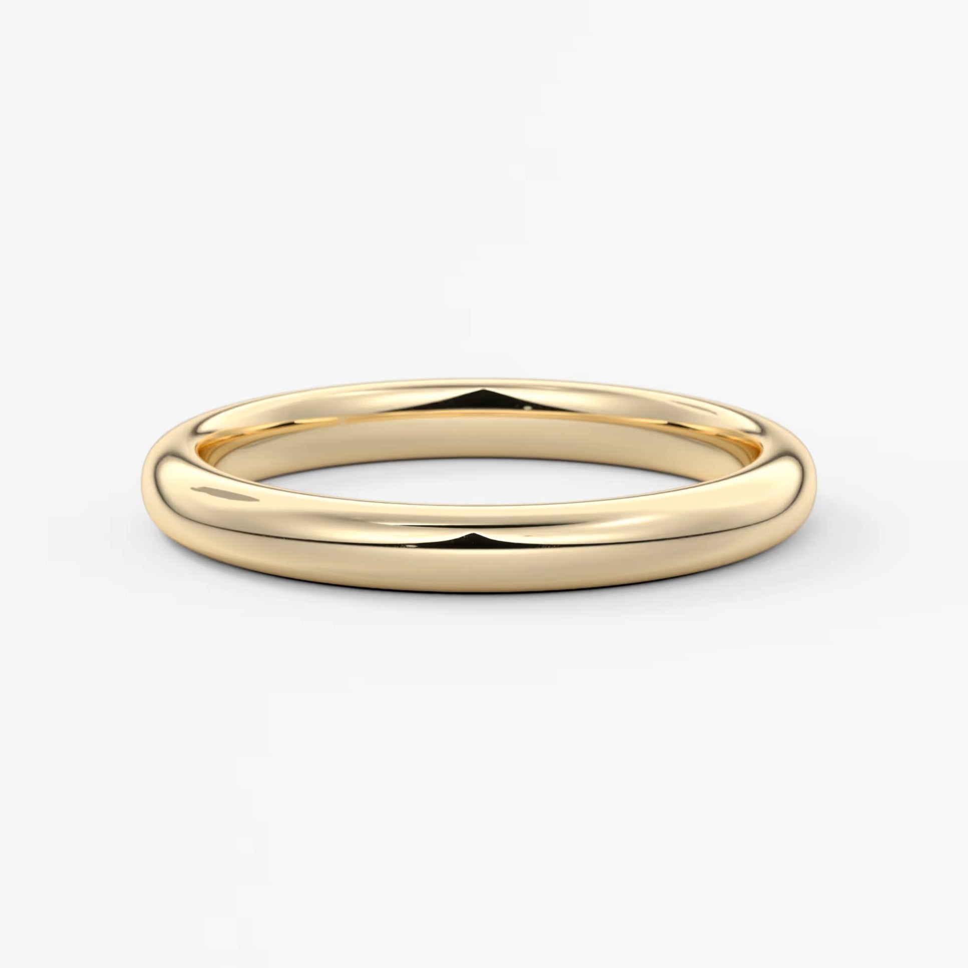 Classic round comfort-fit wedding band