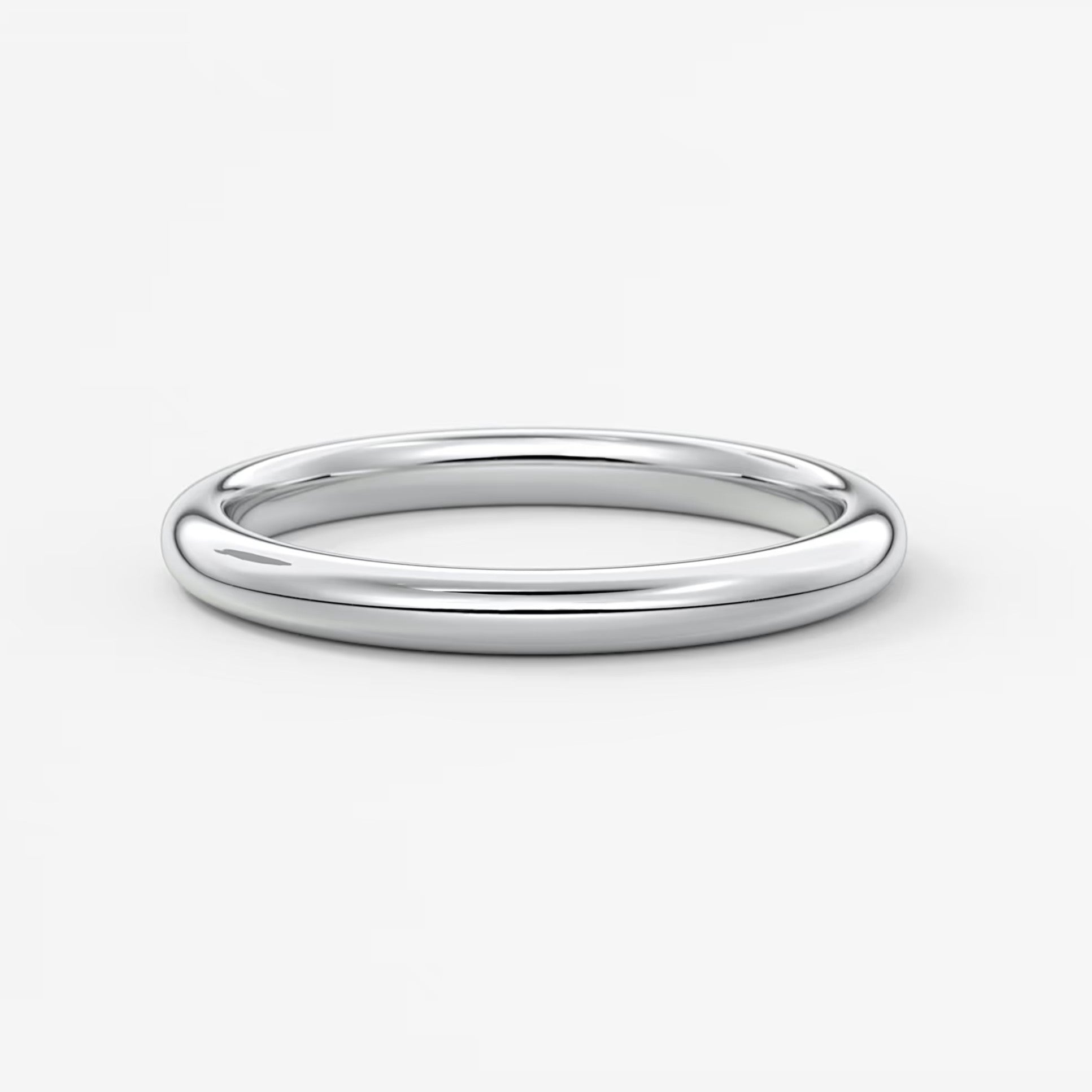 Classic round comfort-fit wedding band