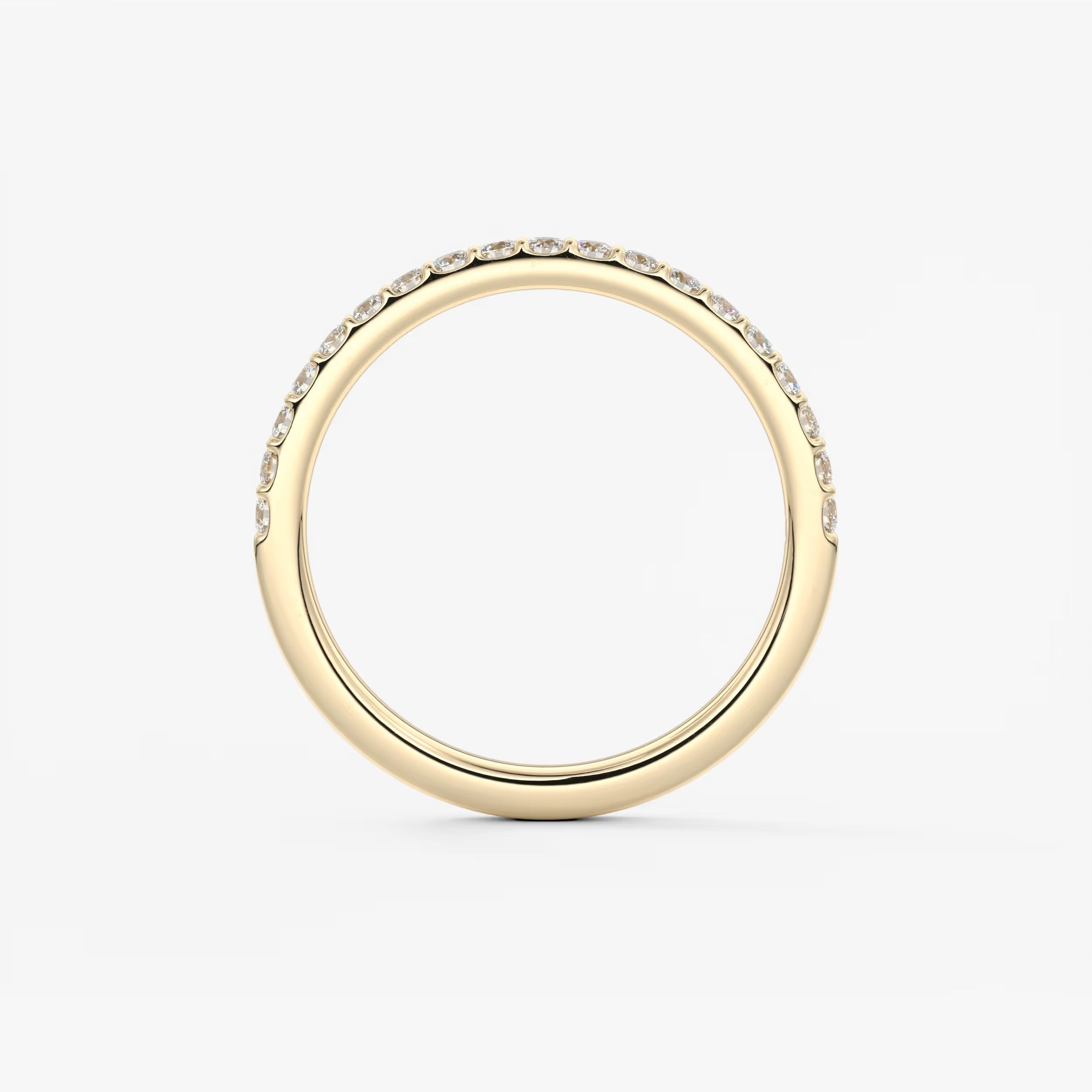 Elise classic half-eternity wedding band