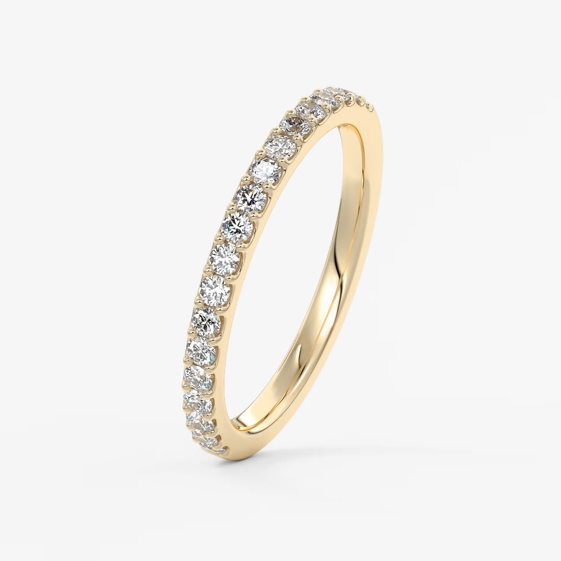 Elise classic half-eternity wedding band