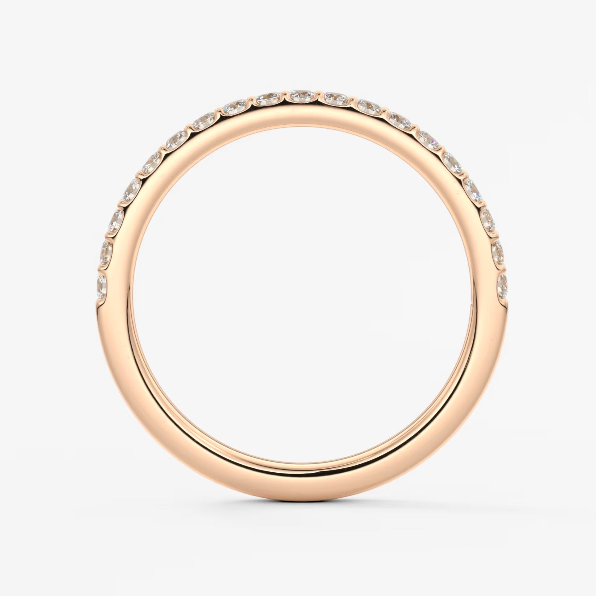 Elise classic half-eternity wedding band