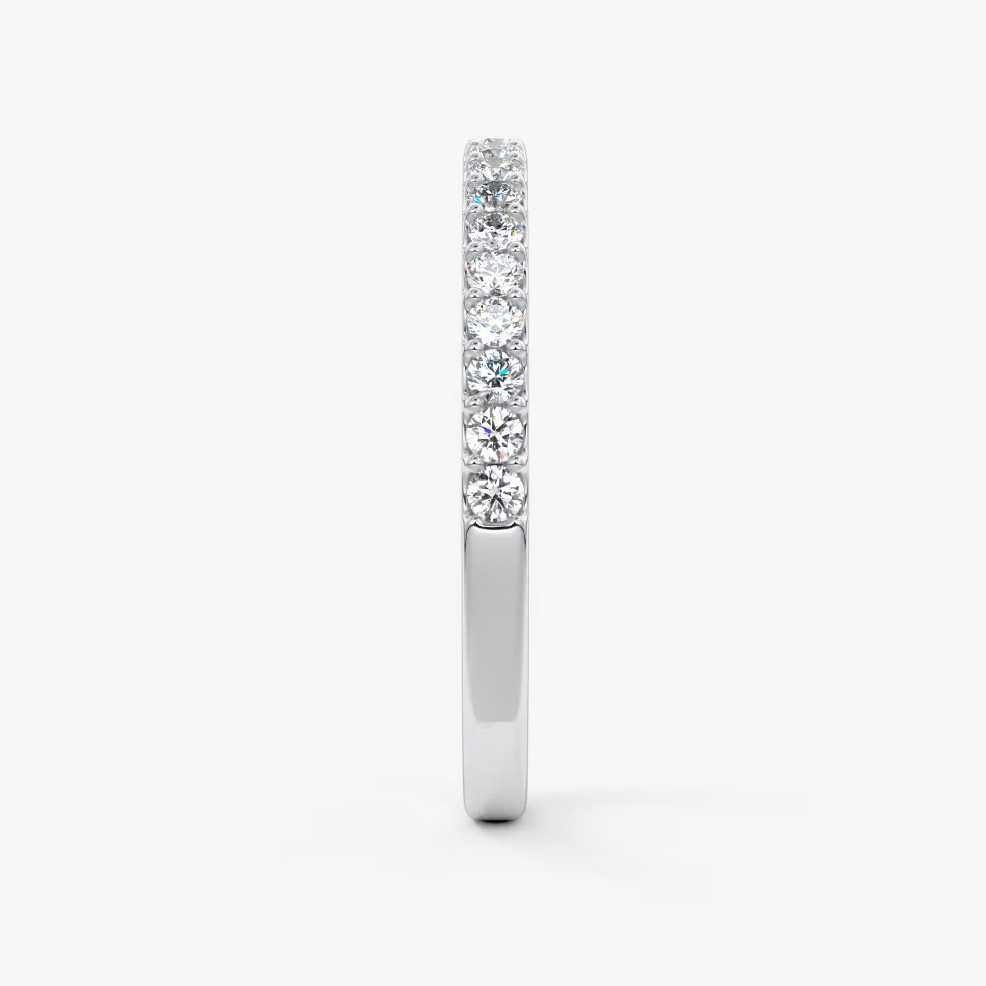 Elise classic half-eternity wedding band