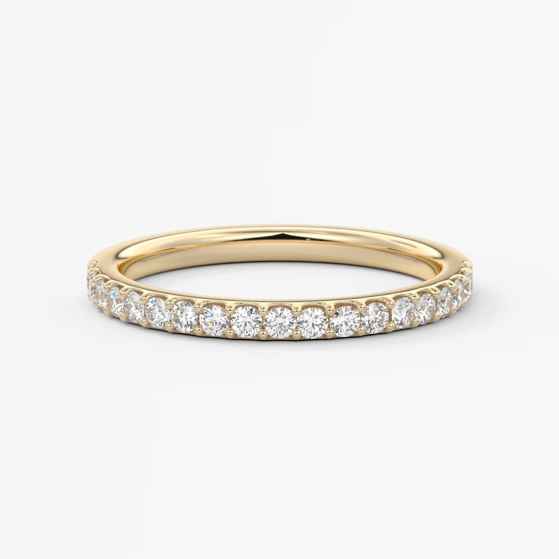 Elise classic half-eternity wedding band