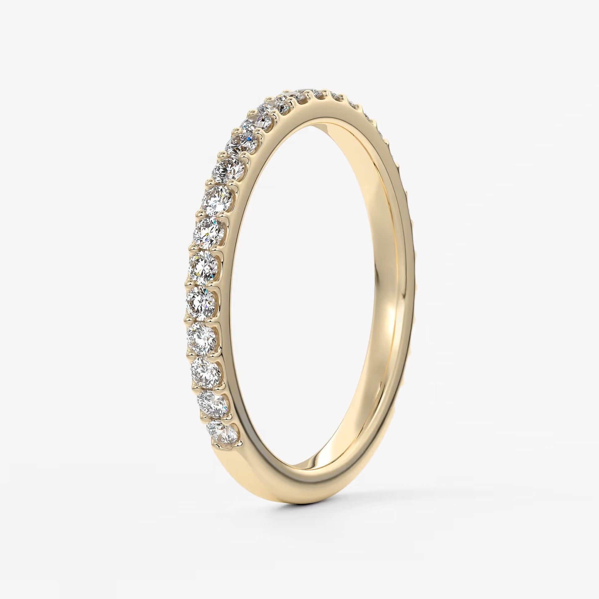Elise classic three-quarter eternity wedding band