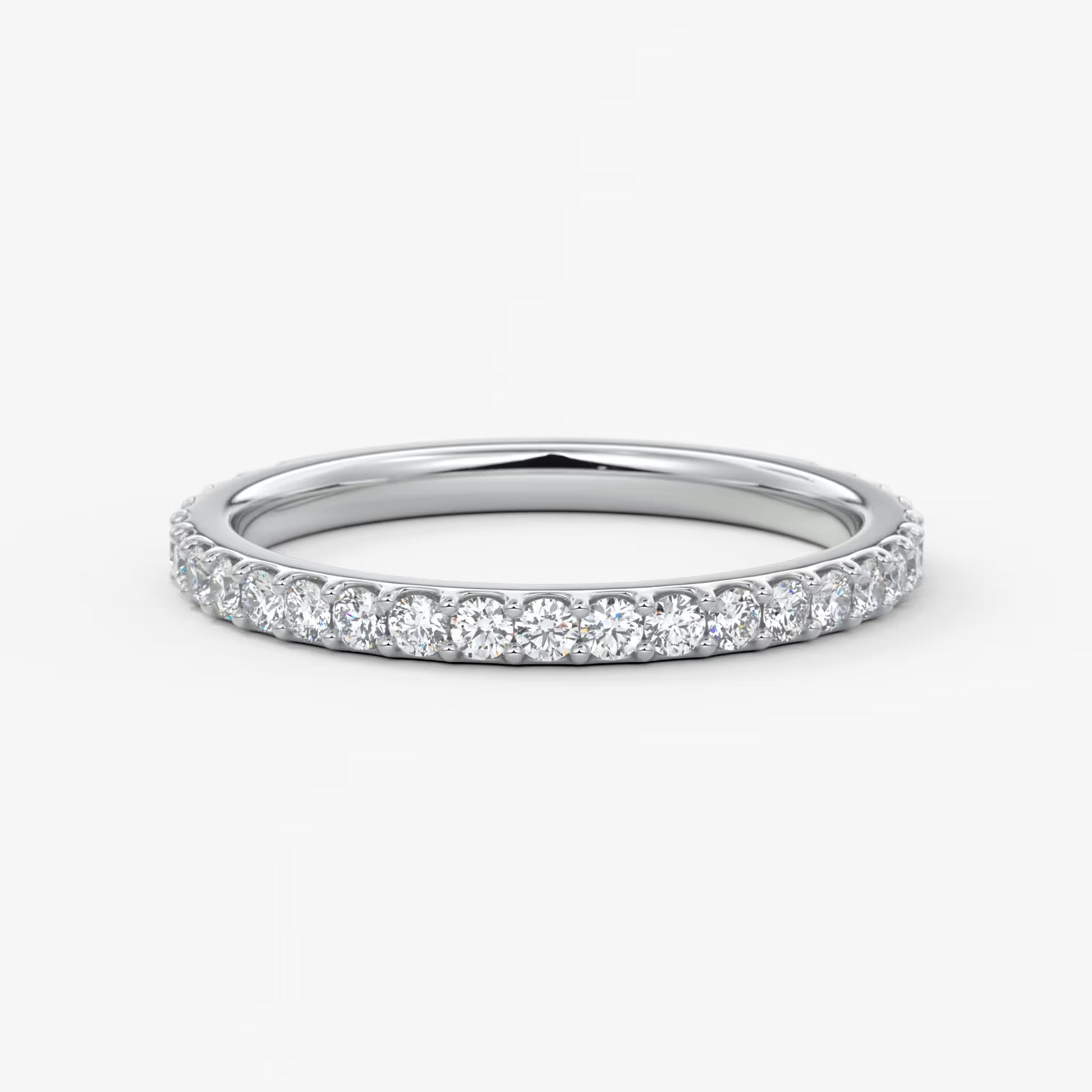 Elise classic three-quarter eternity wedding band