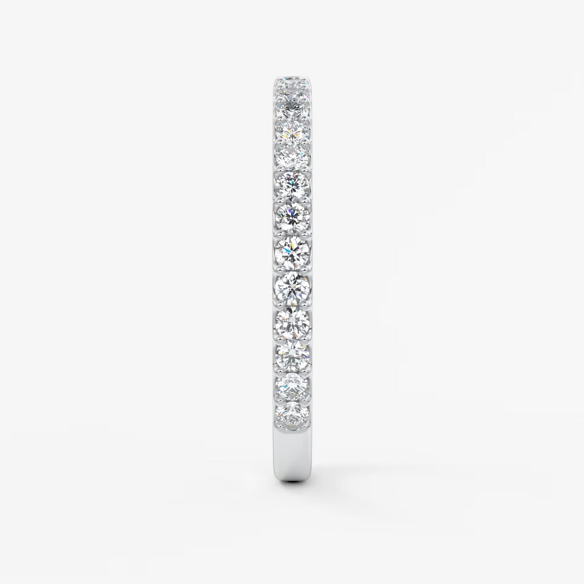 Elise classic three-quarter eternity wedding band