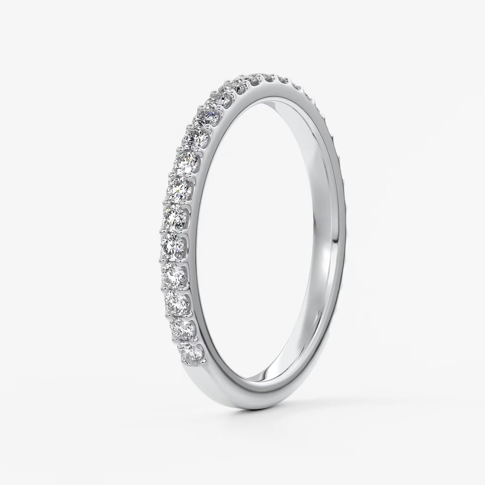 Elise classic three-quarter eternity wedding band