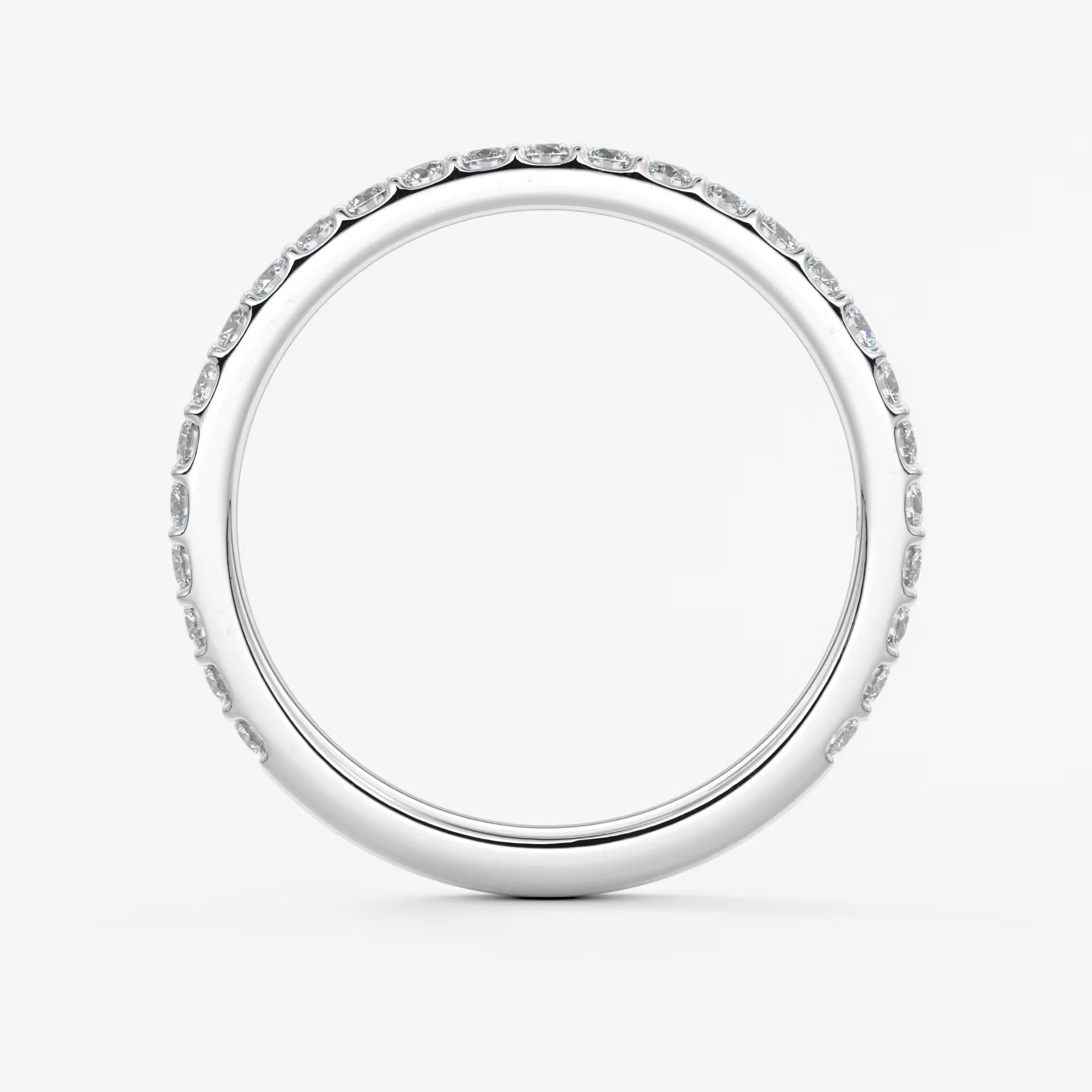 Elise classic three-quarter eternity wedding band