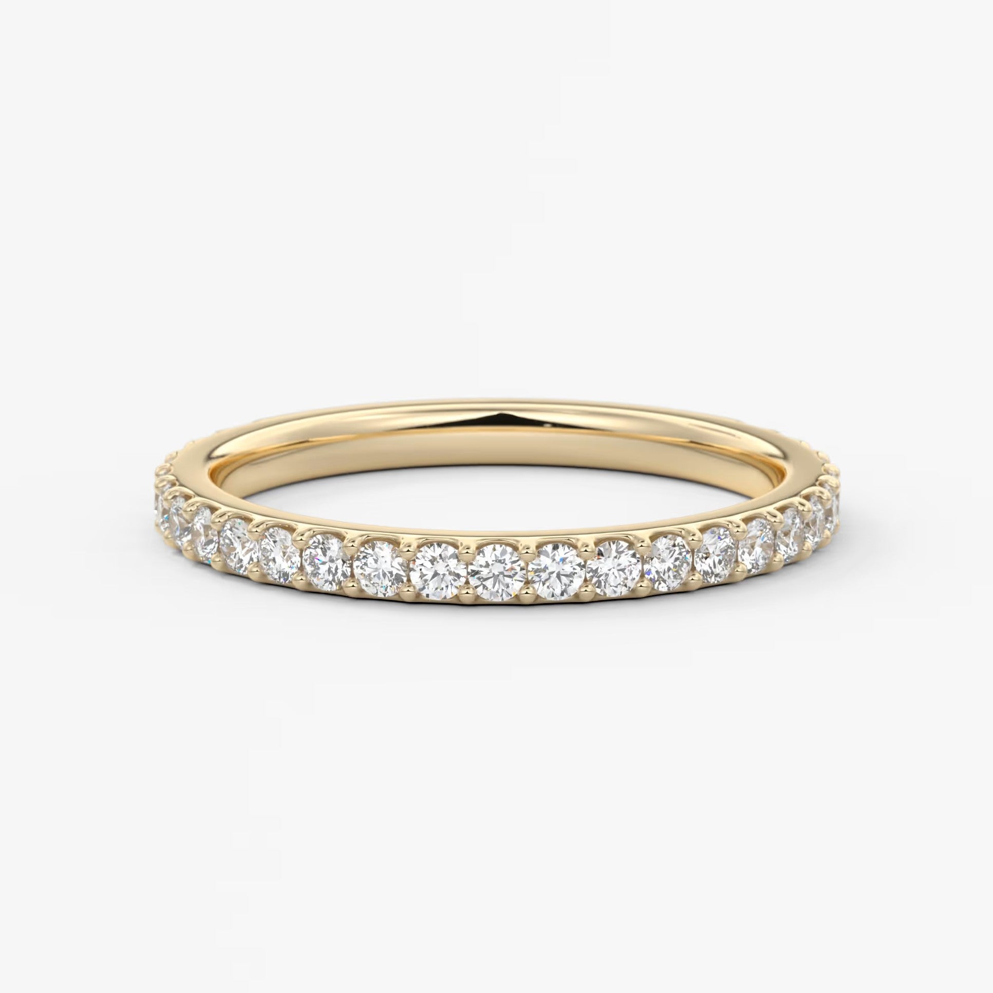 Elise classic three-quarter eternity wedding band