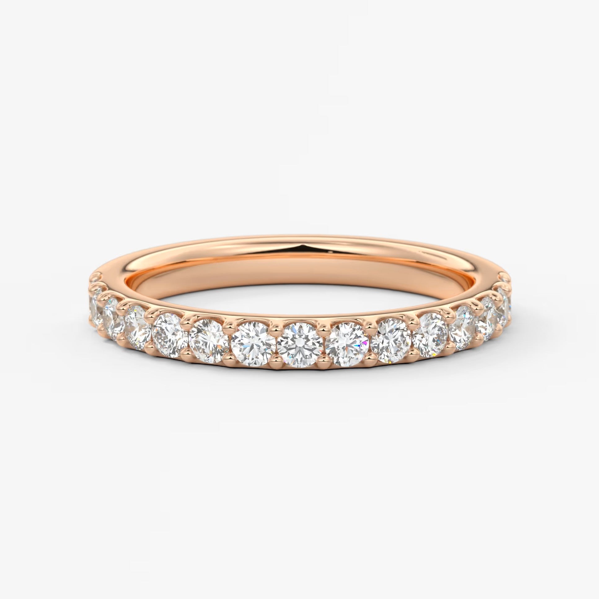 Elise classic half-eternity wedding band