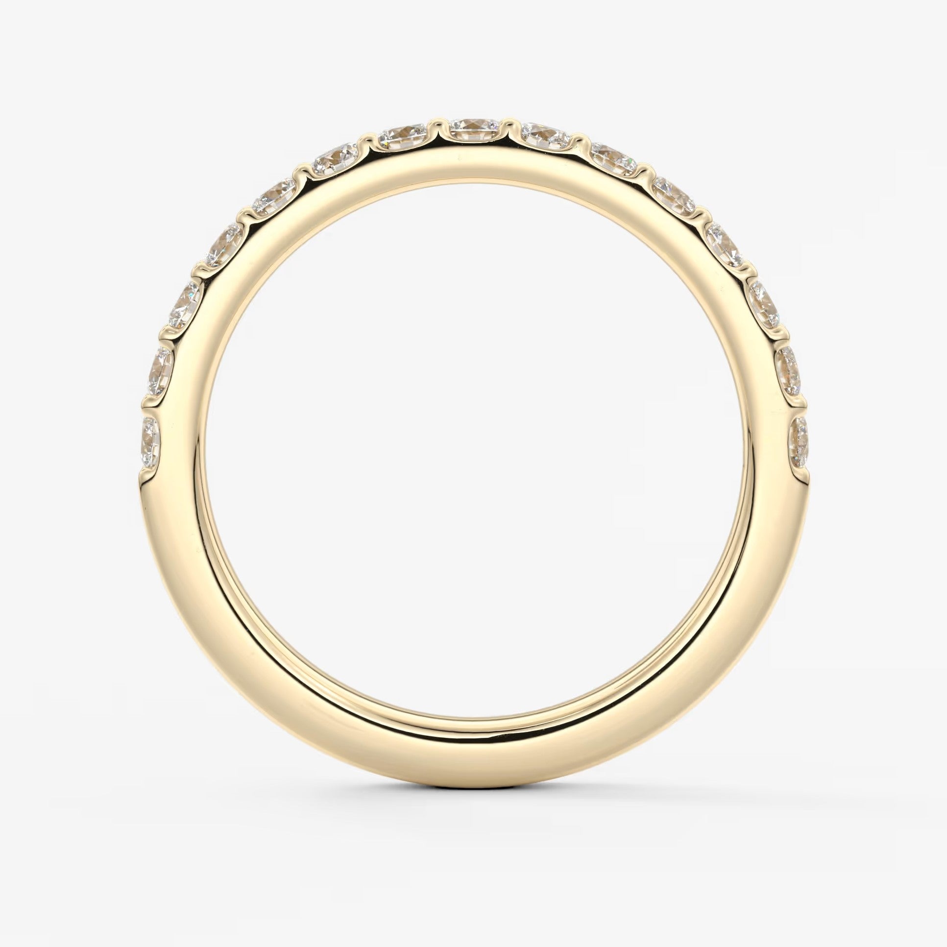 Elise classic half-eternity wedding band