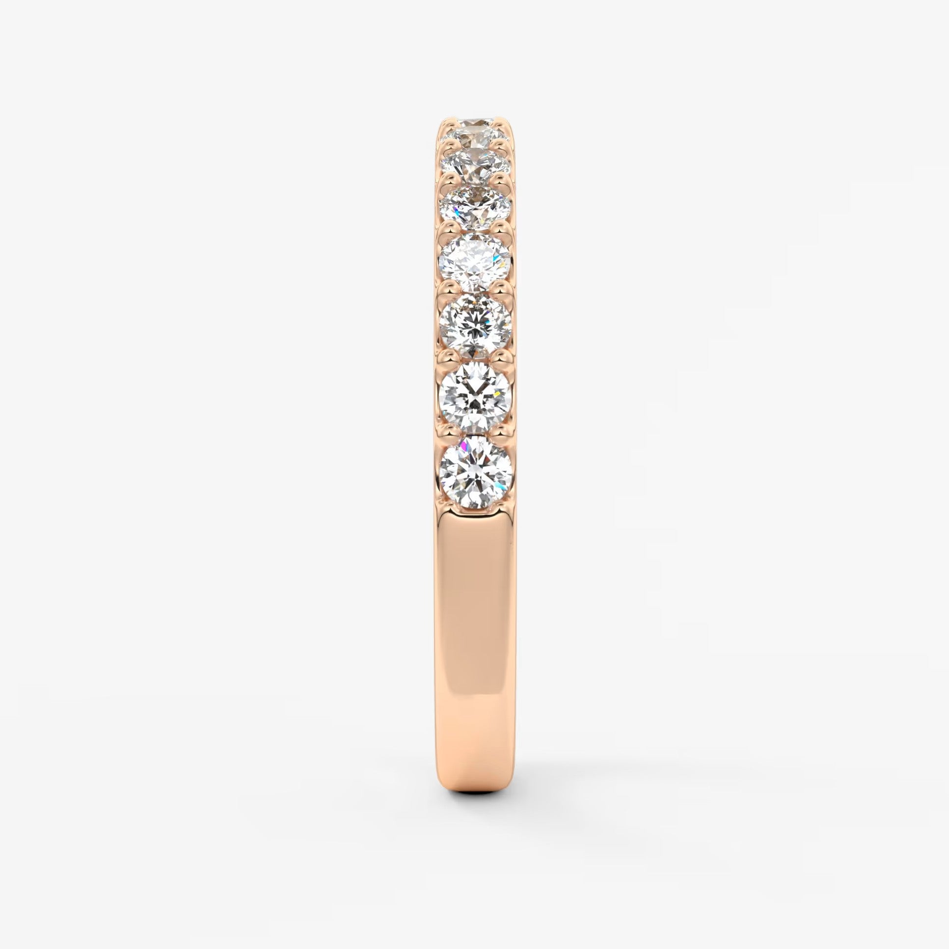 Elise classic half-eternity wedding band