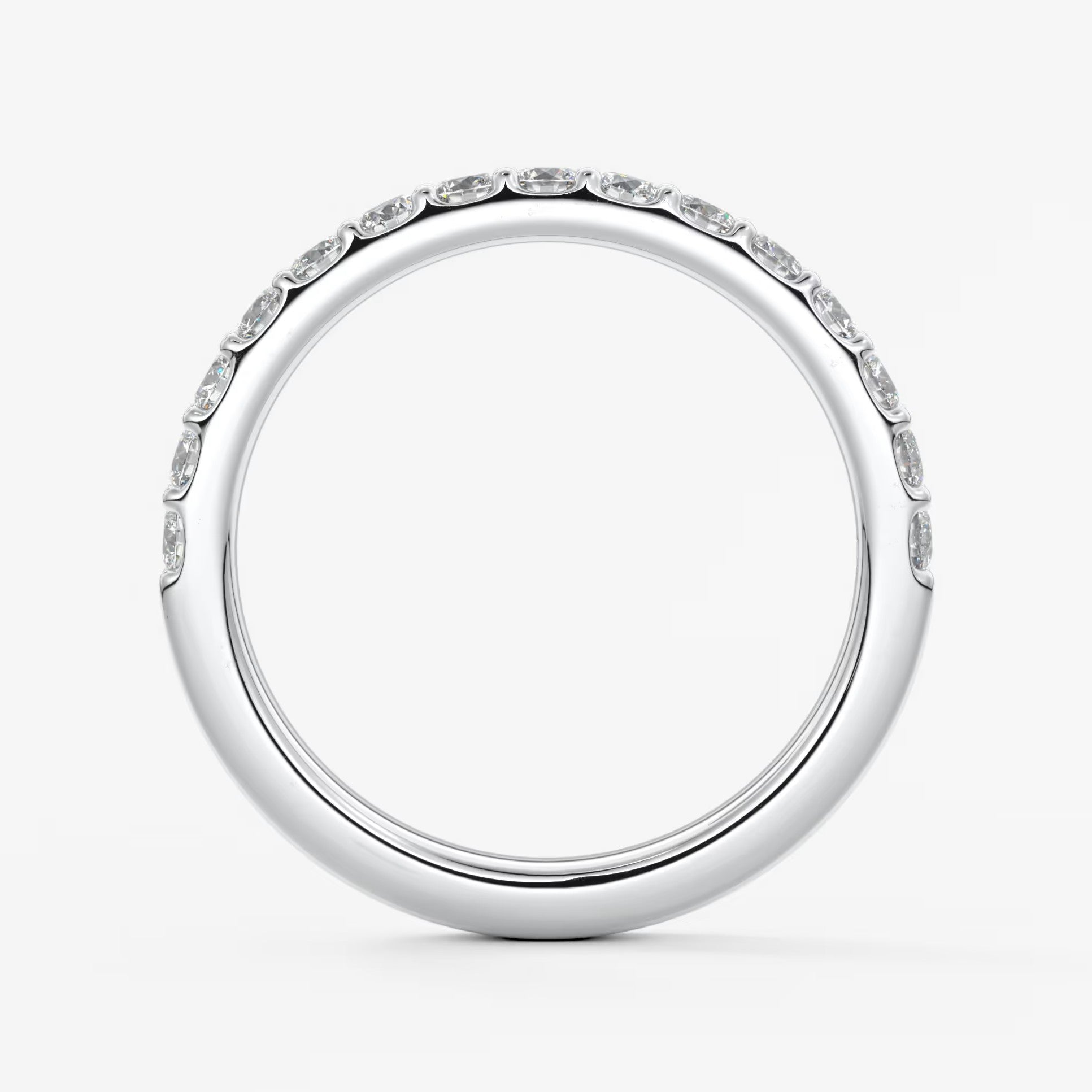 Elise classic half-eternity wedding band