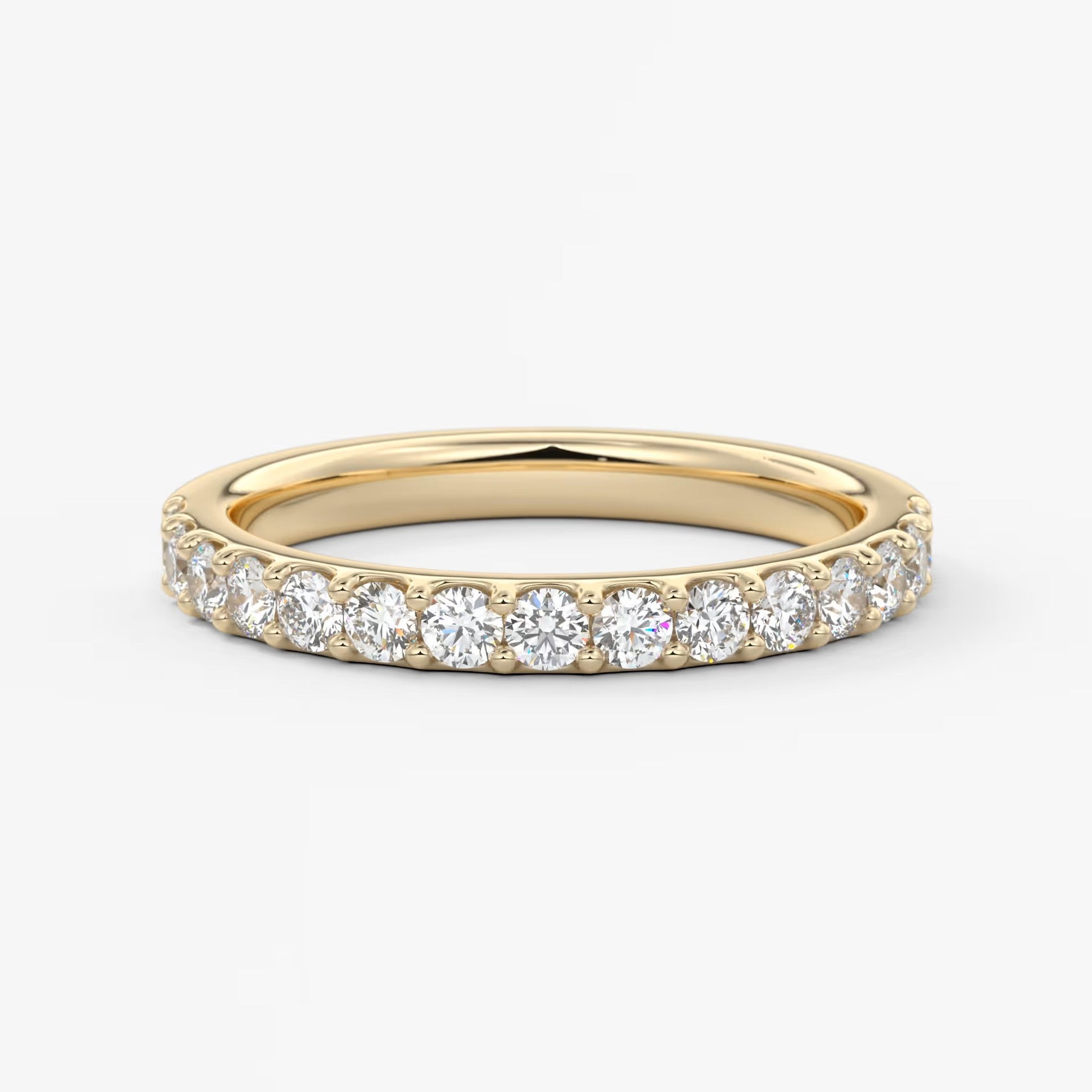 Elise classic half-eternity wedding band