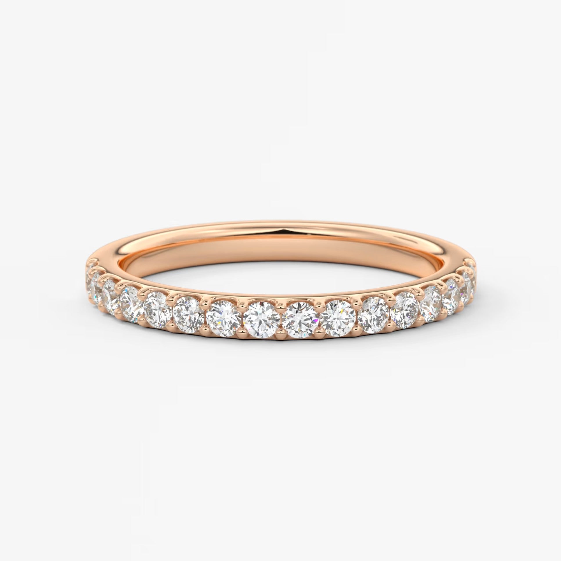 Elise classic half-eternity wedding band